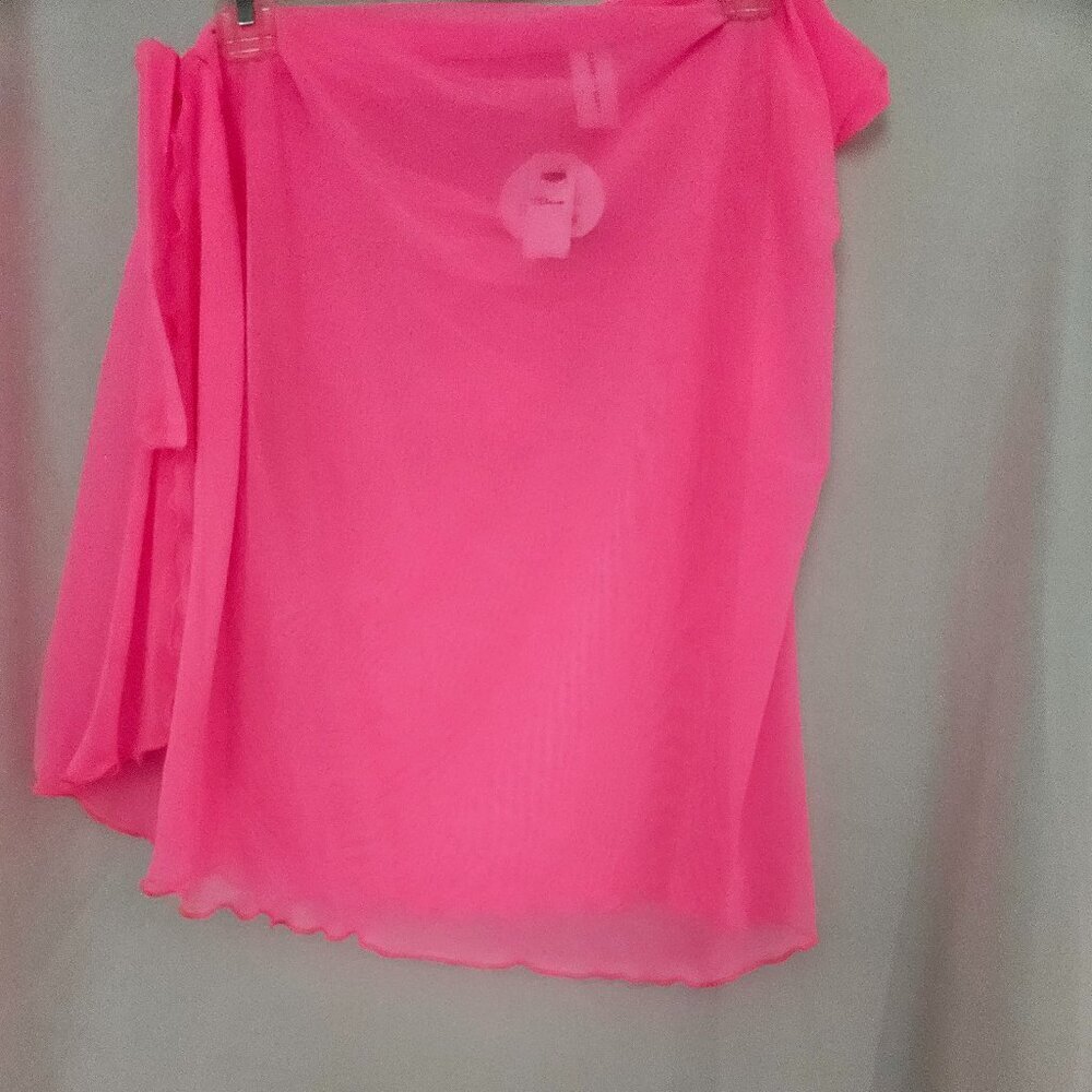 Decree Summer Daze Swim Adjustable Skirt Tie Wrap Full Coverage Electric Pink XX